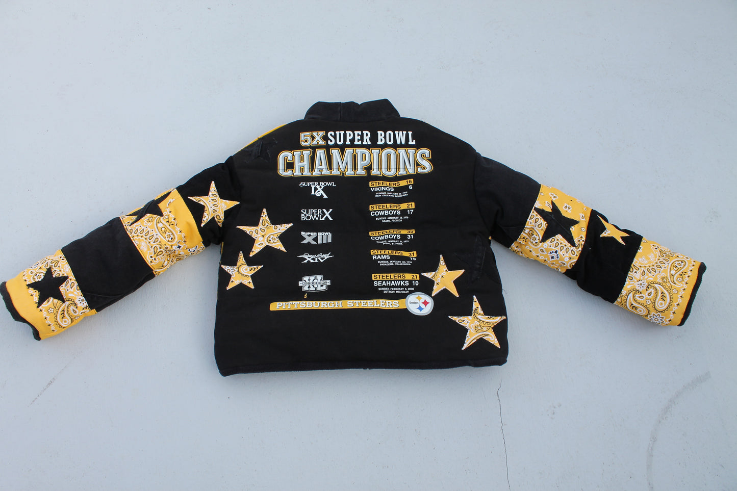 Steelers Terrible Towel Puffer Jacket (Ready to wear/1 of 1)
