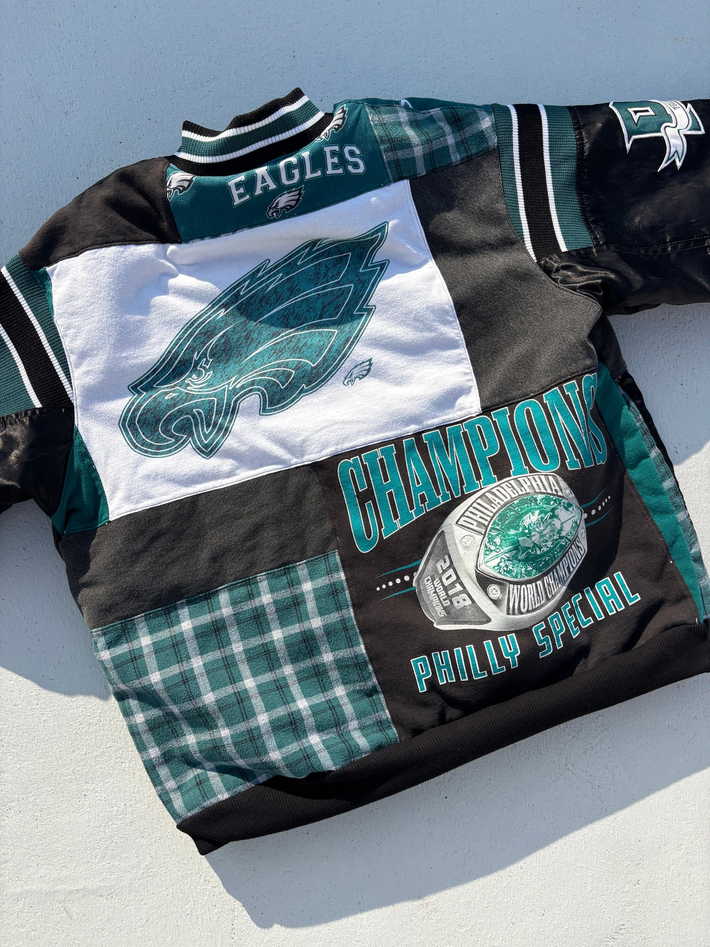 Philadelphia Eagles Patchwork Bomber Jacket