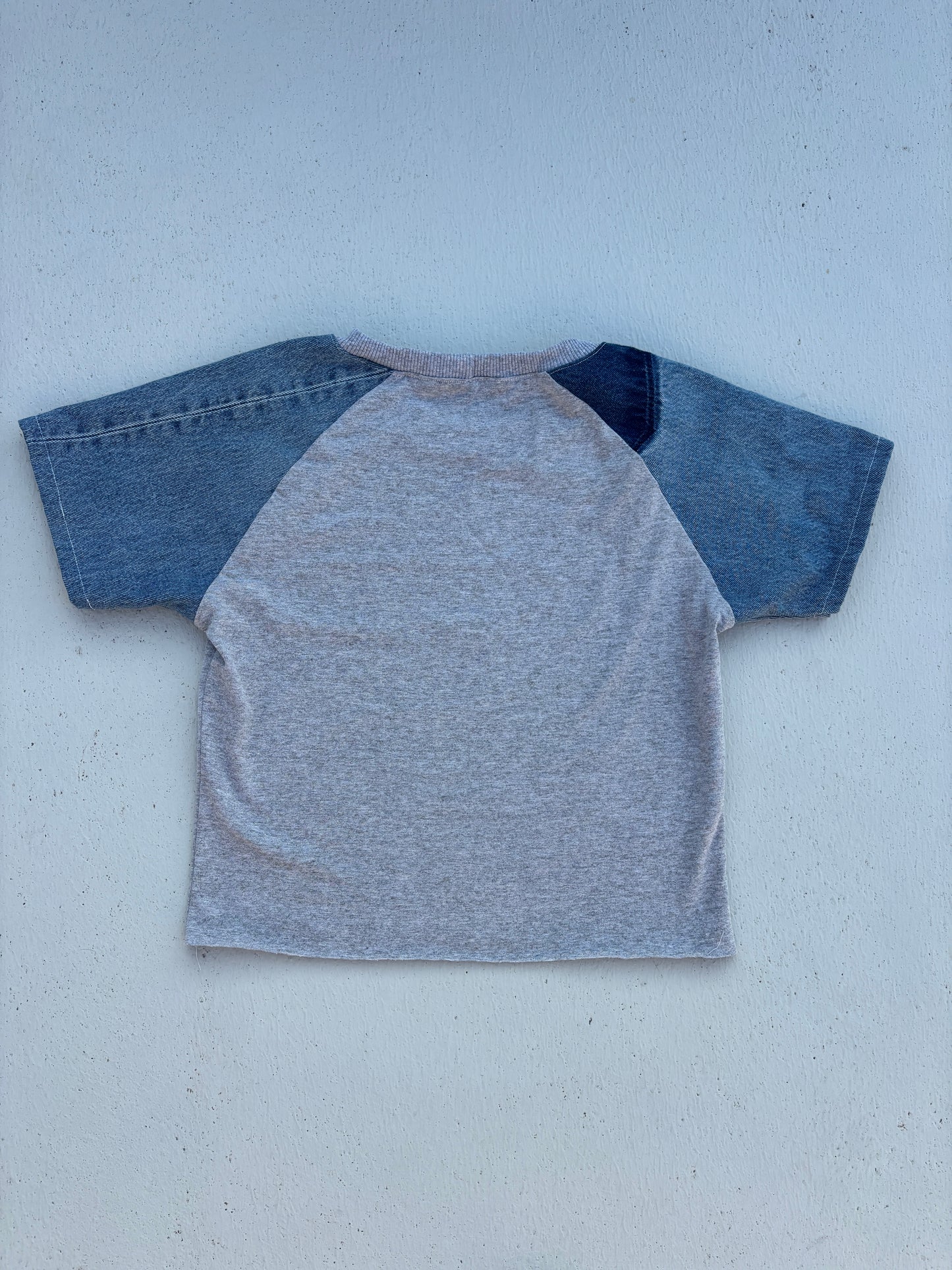 Phillies Denim Sleeve Raglan Baby Tee