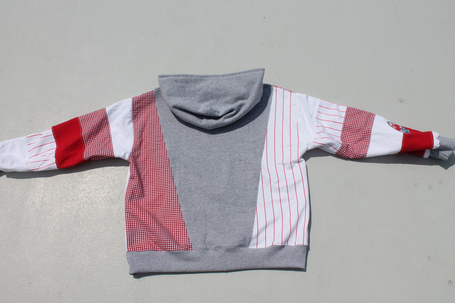 Phillies Jersey & Gingham Striped Hoodie