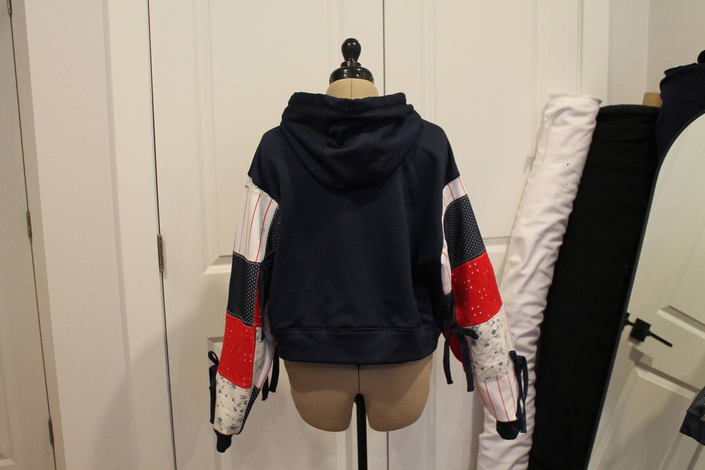 Patriots Patchwork Hoodie with Bows