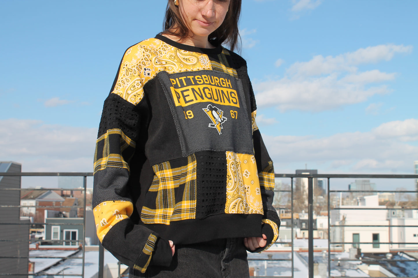 Pittsburgh Penguins Patchwork Crew Neck