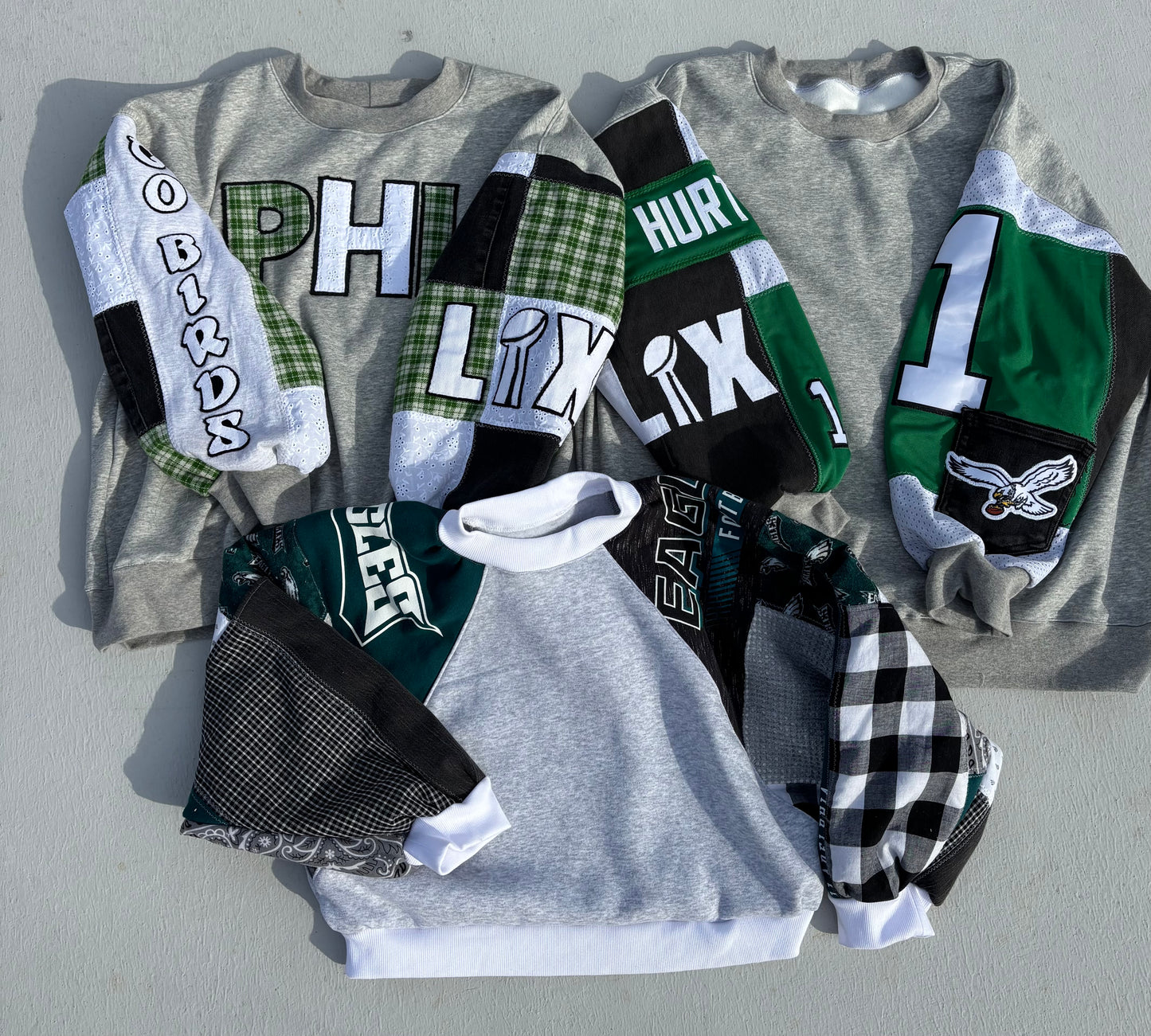 Jalen Hurts Eagles Patchwork Sweatshirt