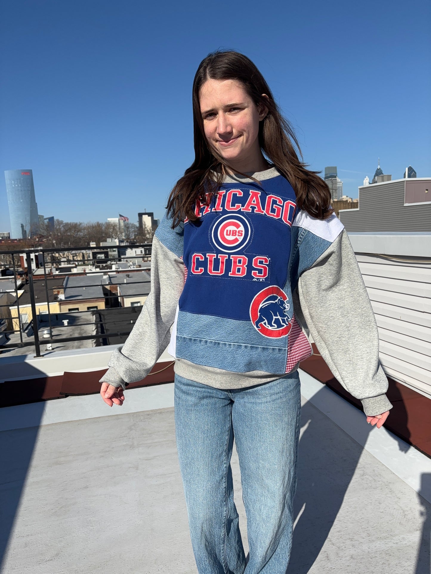 Chicago Cubs Front Patchwork Sweatshirt