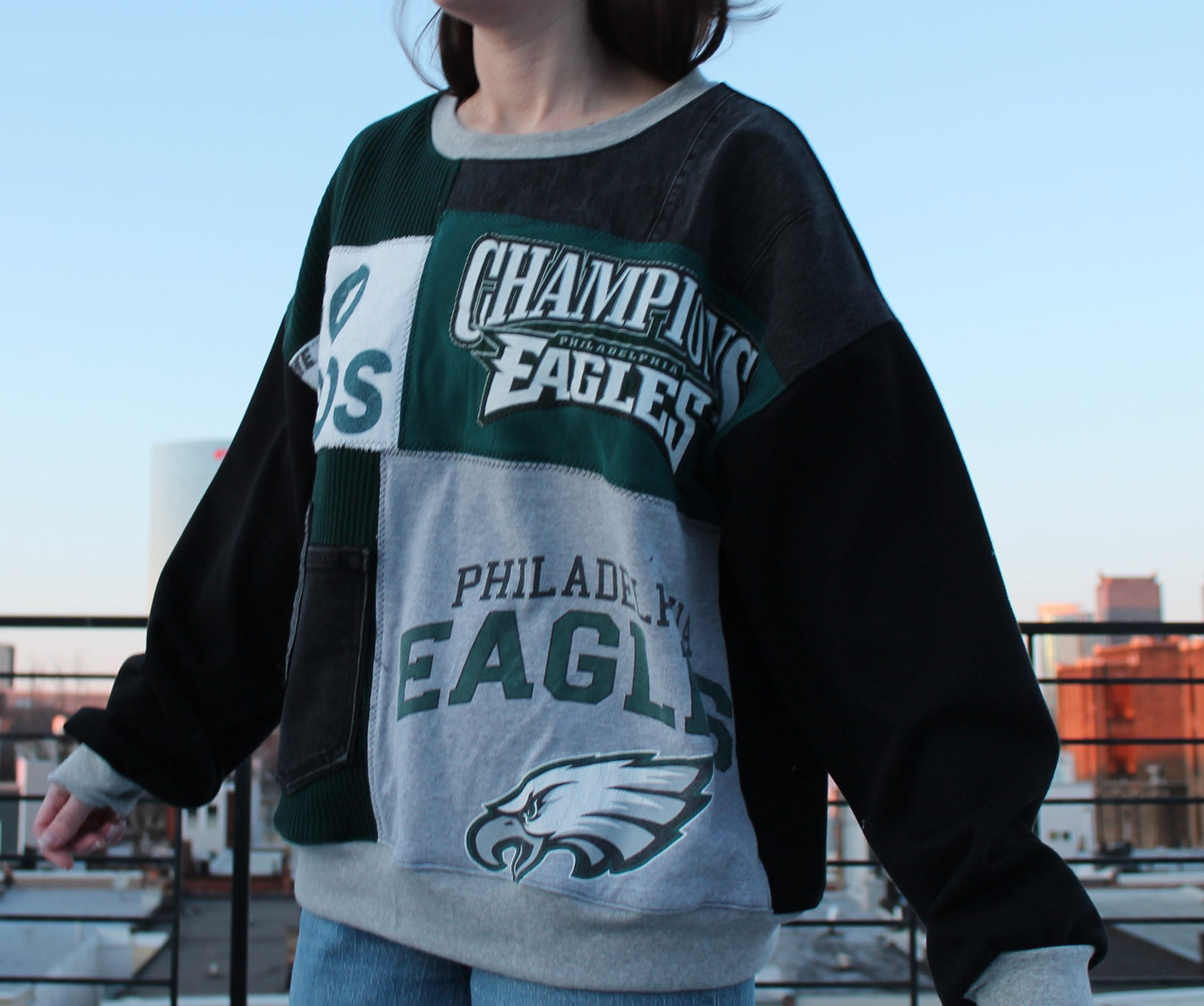 Eagles Front Patchwork Sweatshirt