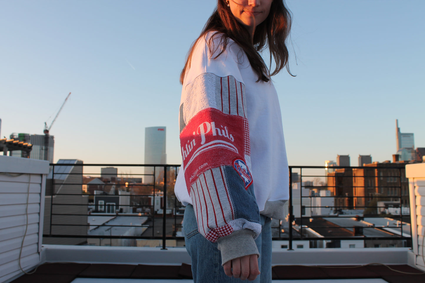 Striped Phillies Patchwork Sweatshirt