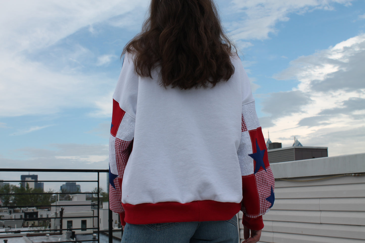 Reworked Phillies Jersey Patchwork Sweatshirt