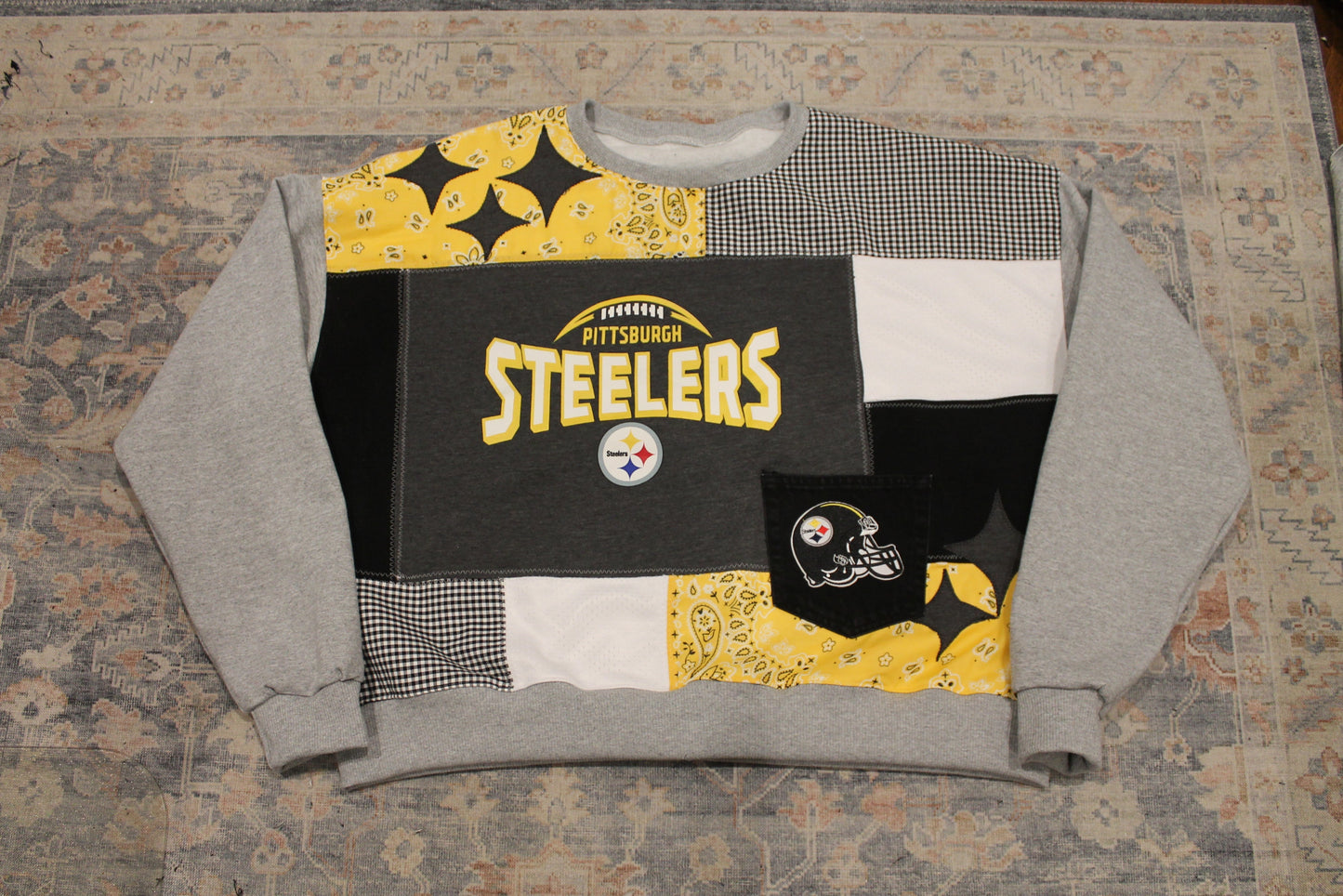 Steelers Patchwork Crew Neck