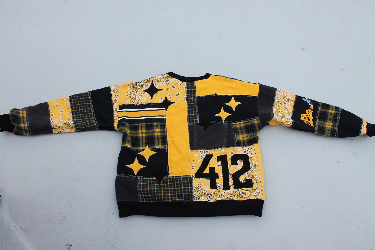 Pittsburgh Steelers x Pirates x Penguins full patchwork crew neck