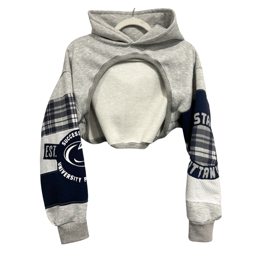 Custom High Cropped Patchwork Hoodie