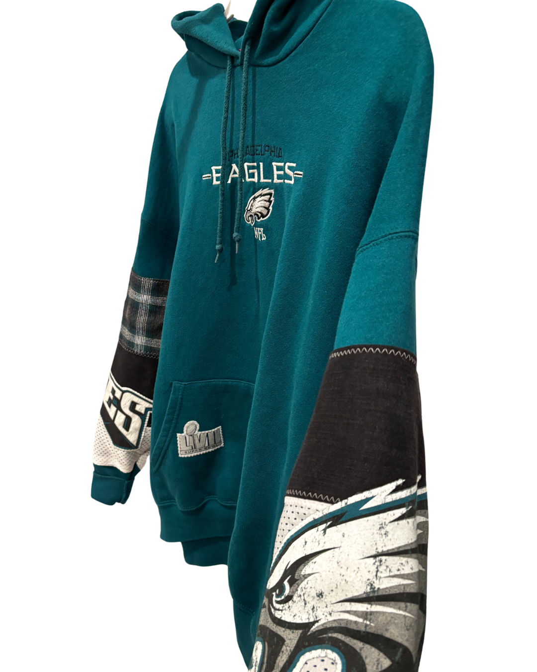 Eagles Midnight Green Patchwork Hoodie