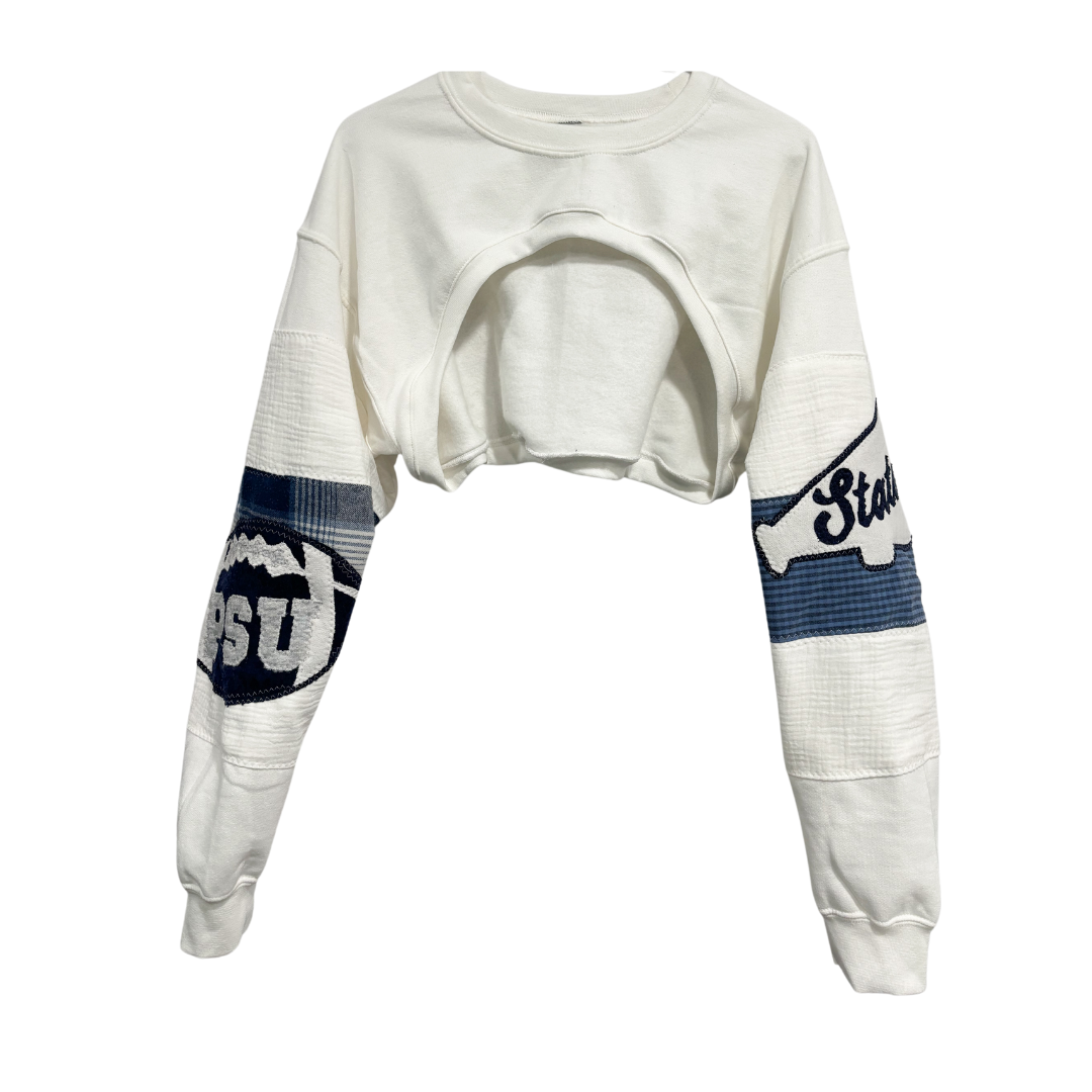 Custom High Cropped Patchwork Hoodie