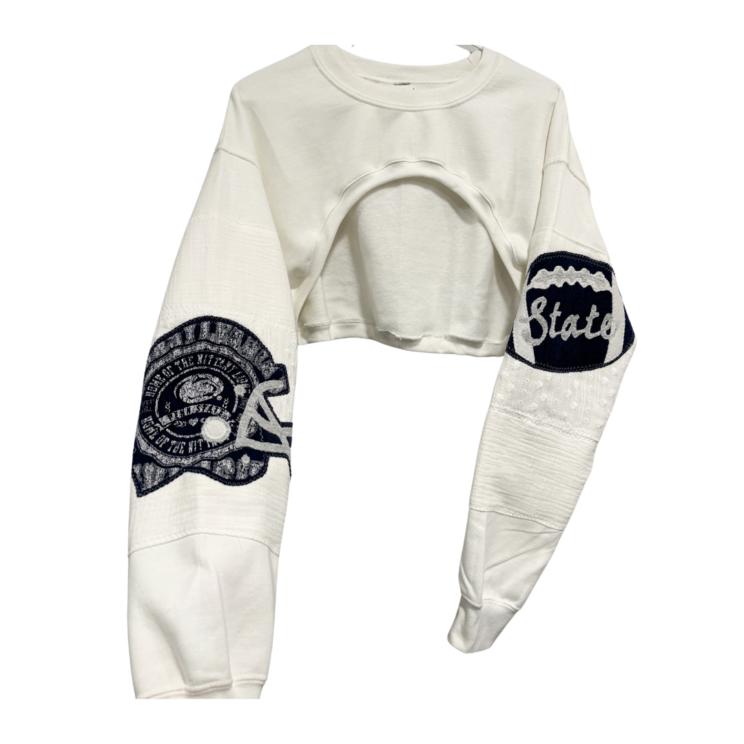 Custom High Cropped Patchwork Hoodie