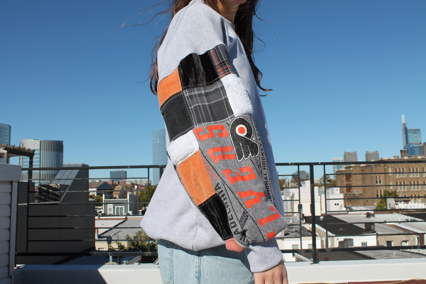 Flyers Patchwork Crew Neck