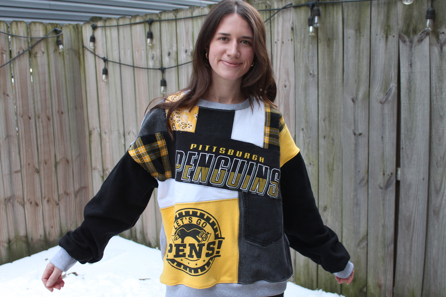 Penguins Patchwork Crew Neck