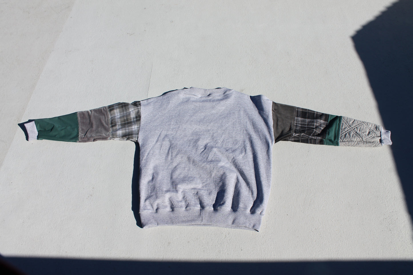 Eagles Plaid Patchwork Crew Neck