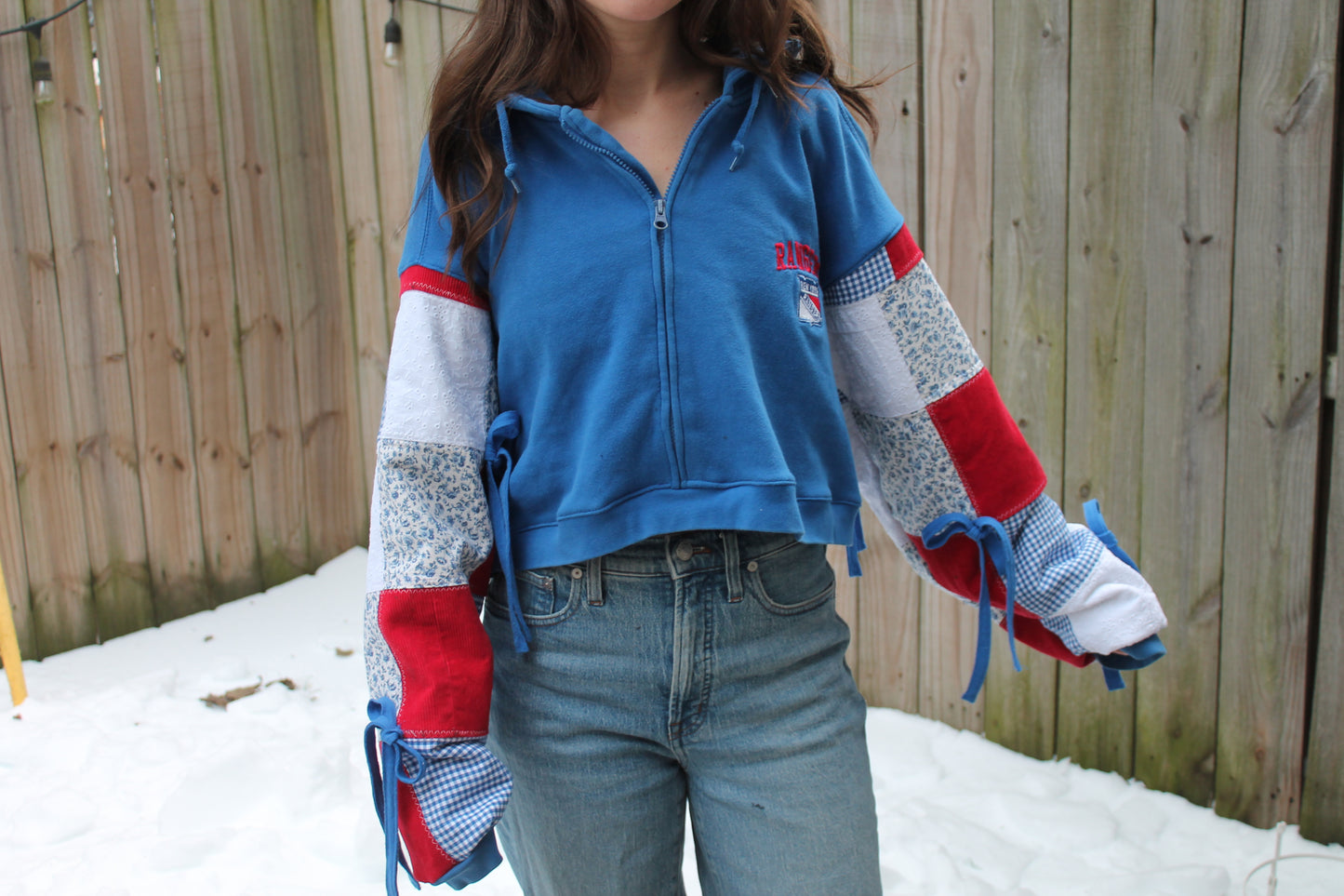Rangers Patchwork Bow Hoodie