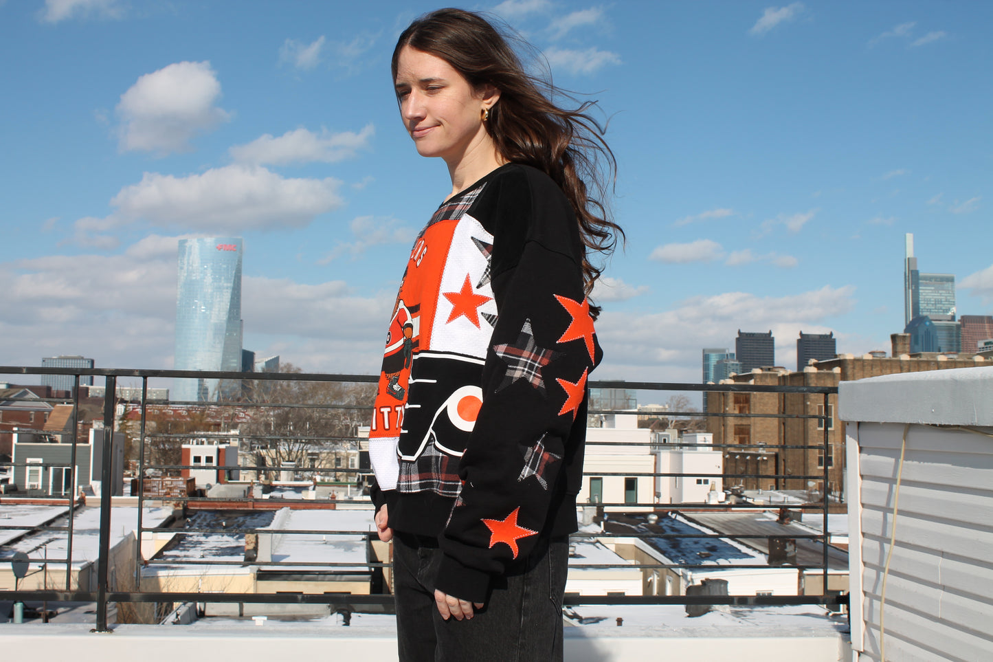 Flyers Gritty Patchwork Crew Neck