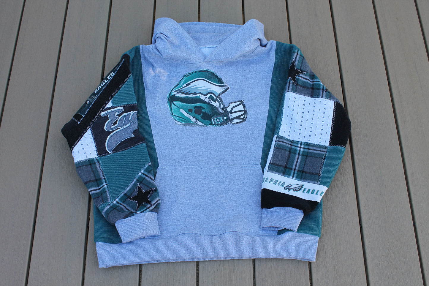Eagles Helmet Patchwork Hoodie
