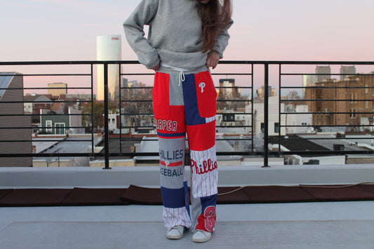 Phillies Jersey x T-shirt Patchwork Pants