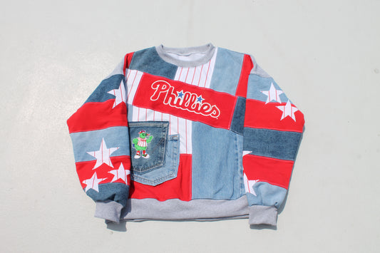 Phillies Stars & Denim Crew Neck
