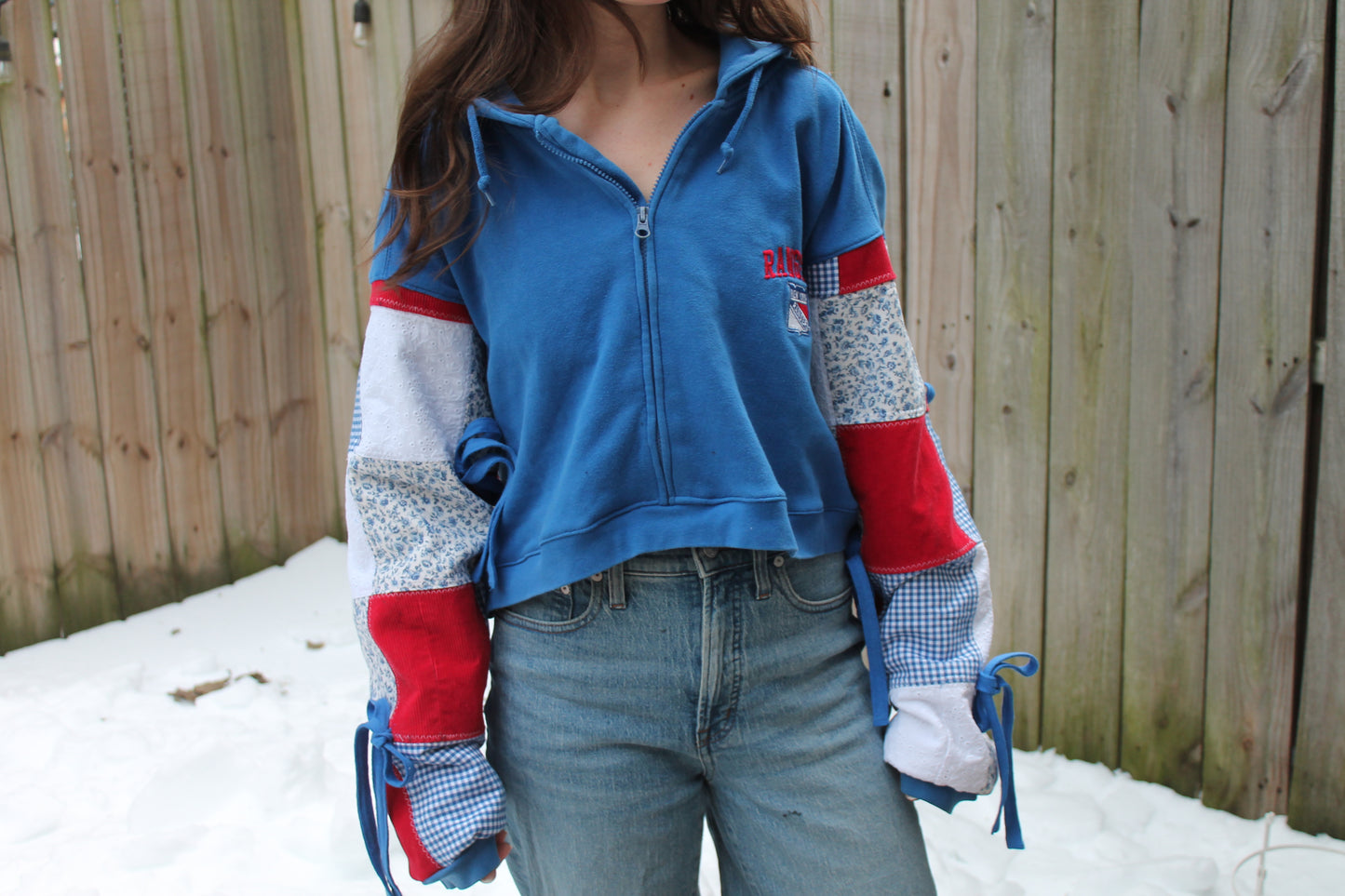 Rangers Patchwork Bow Hoodie