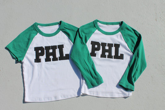 Made To Order PHL Denim Raglan Baby Tee