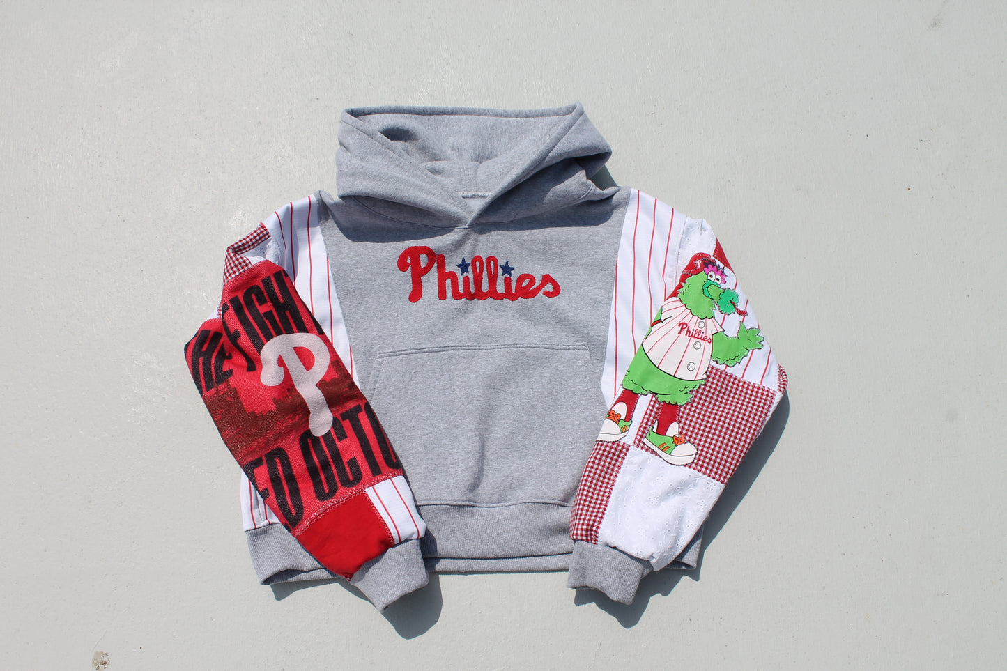 Phillies Phanatic & Rally Towel Patchwork Hoodie