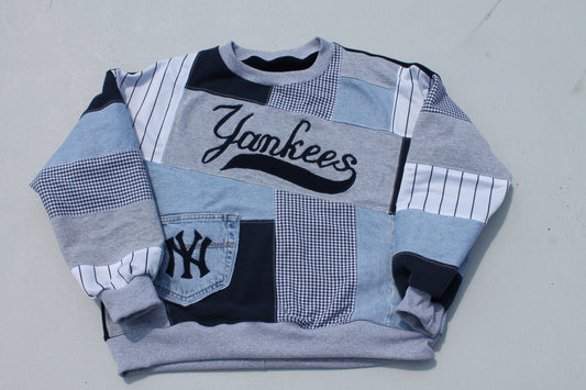 Yankees Patchwork Crew Neck Sweatshirt