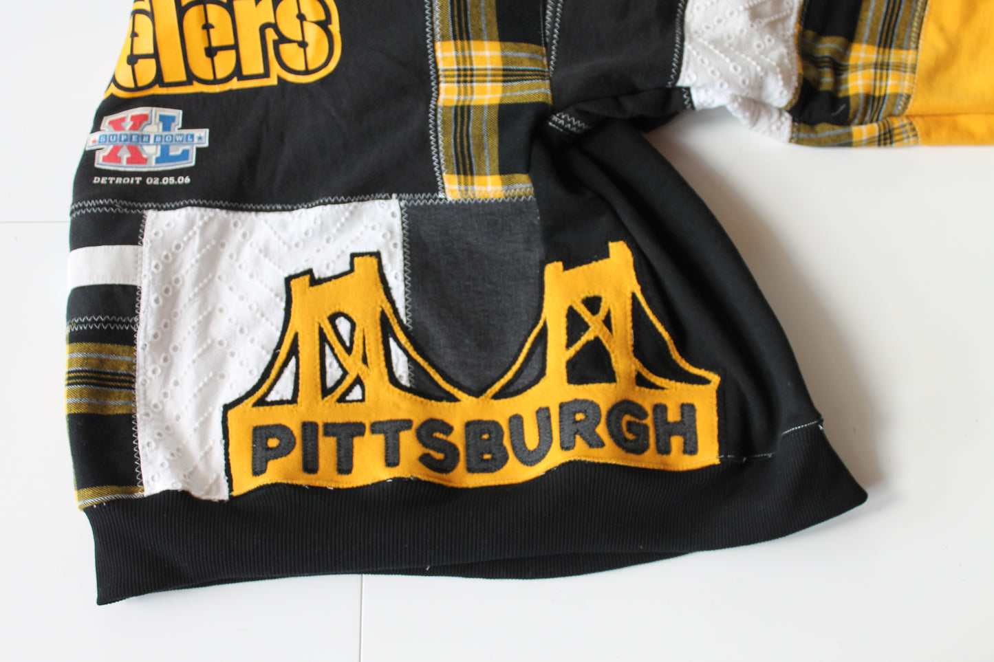 Steelers Bridge Patchwork Crew Neck