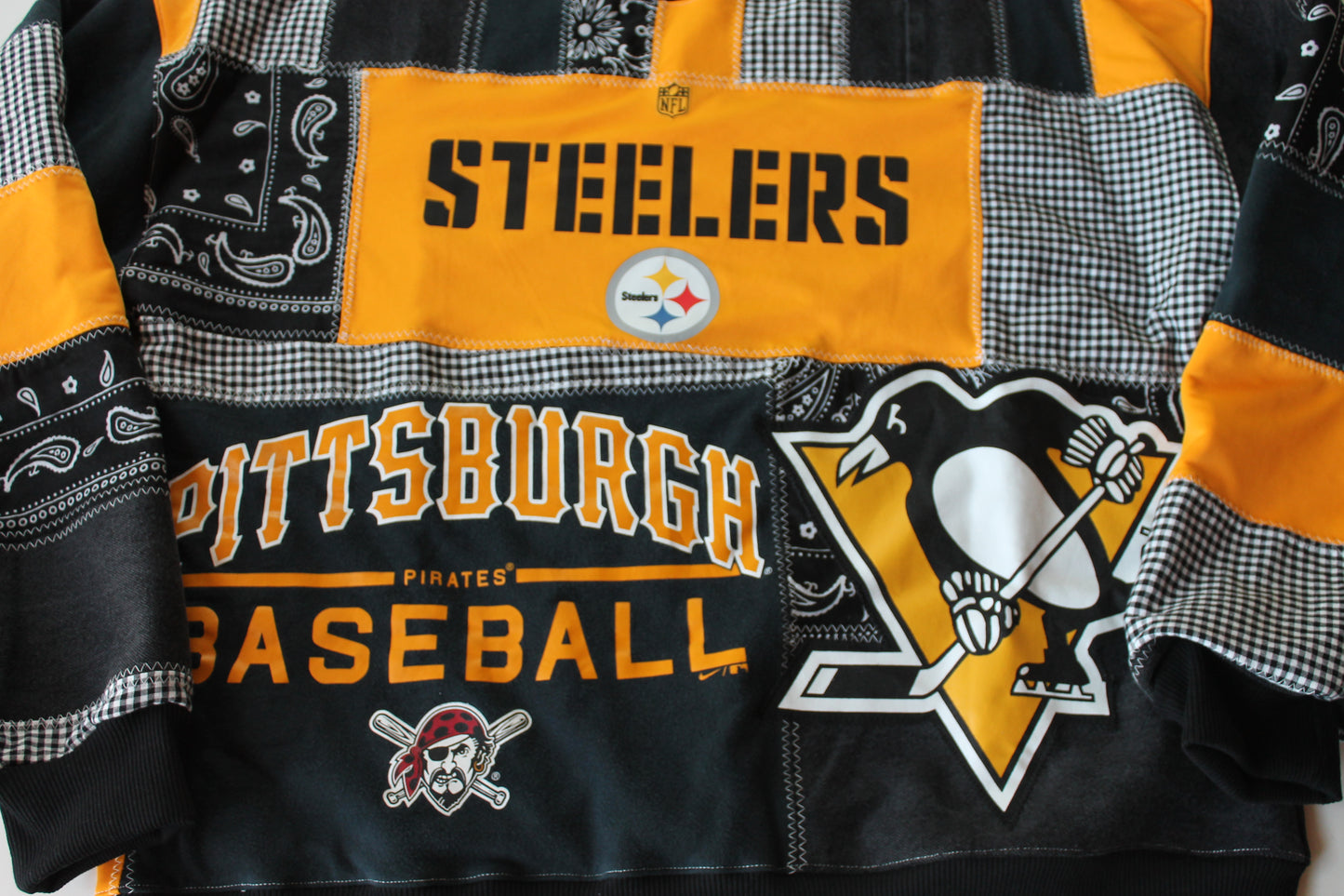 Steelers x Penguins x Pirates Patchwork Crew Neck