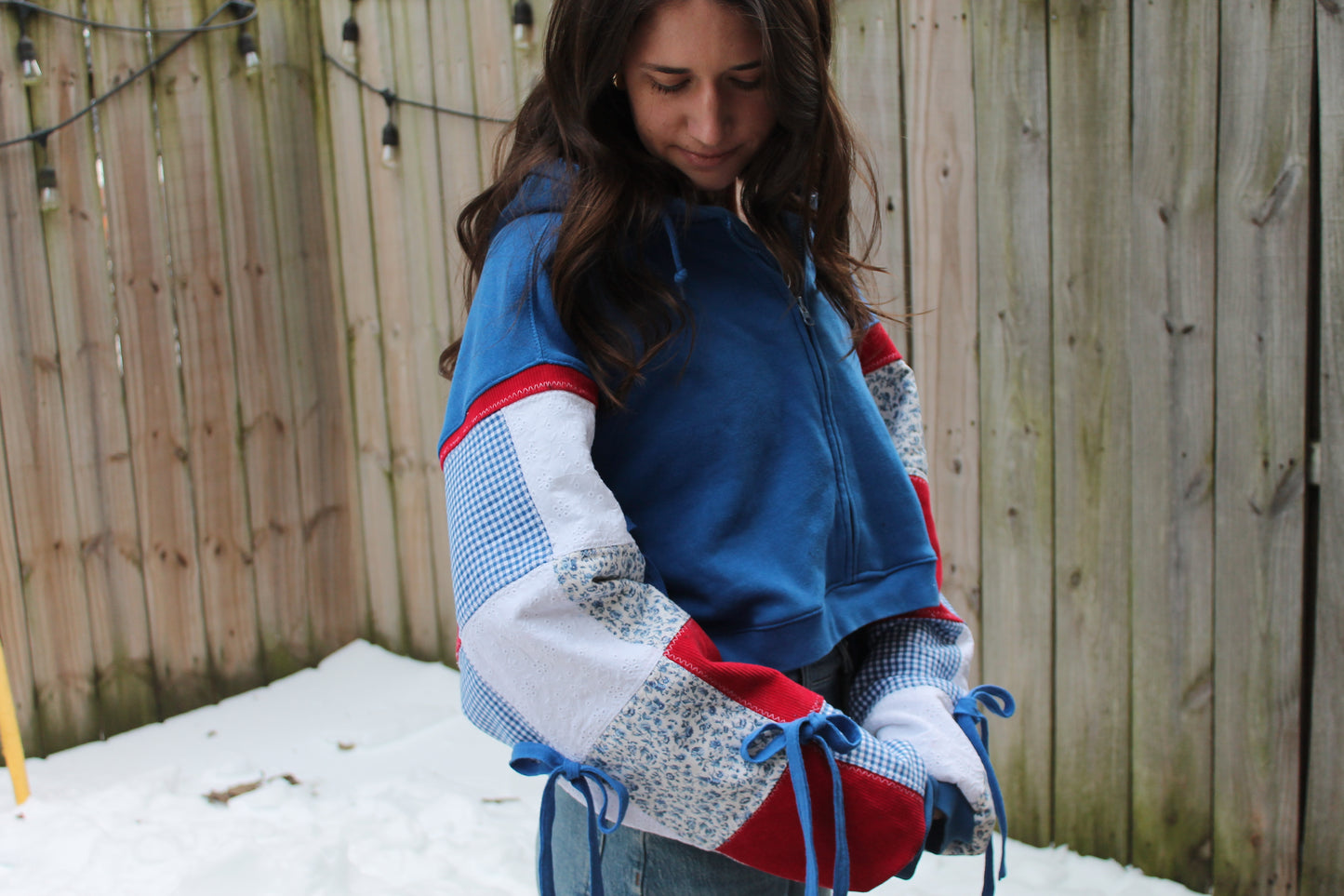 Rangers Patchwork Bow Hoodie
