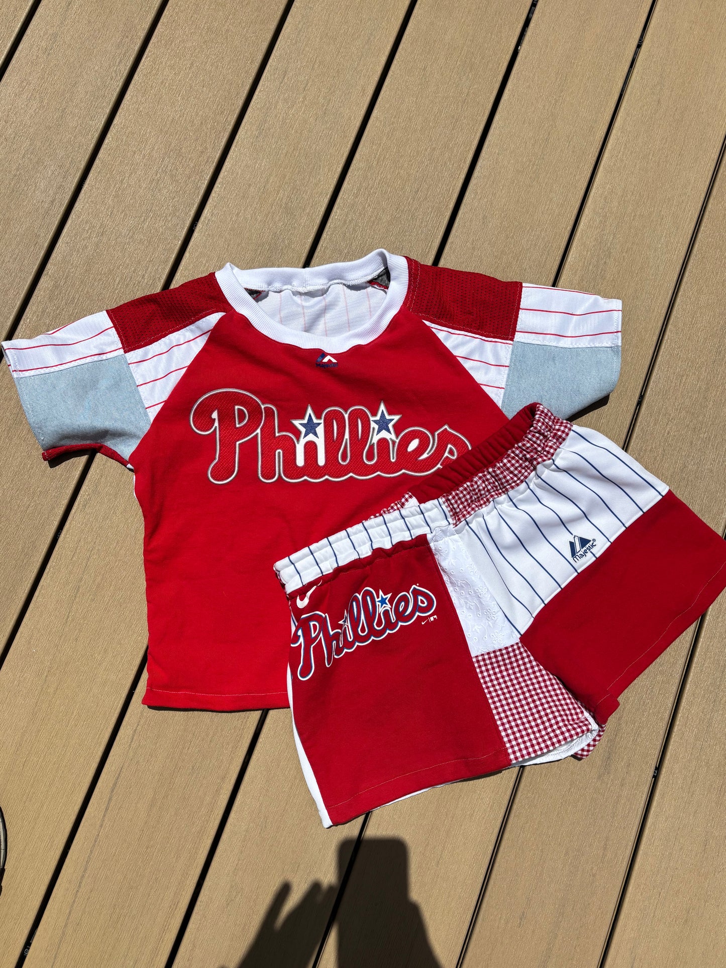 Phillies Patchwork Raglan Tee