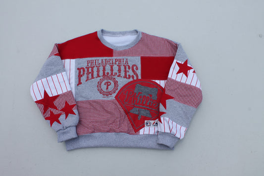 Phillies Gingham + Stars Crew Neck Sweatshirt