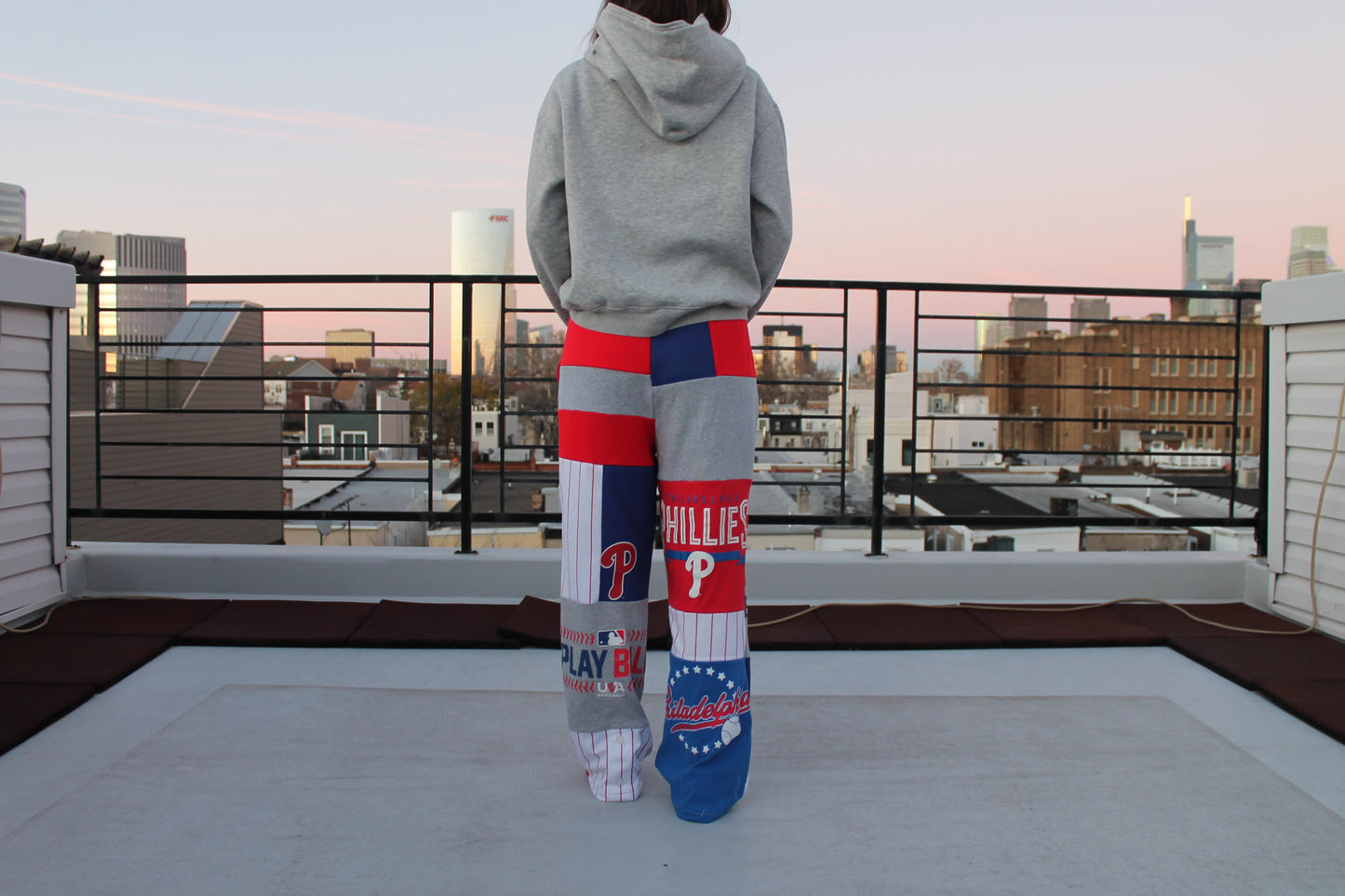 Phillies Jersey x T-shirt Patchwork Pants