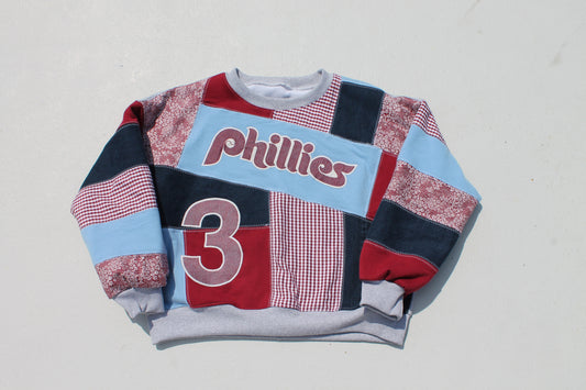 Phillies Maroon & Powder Blue Crew Neck Sweatshirt