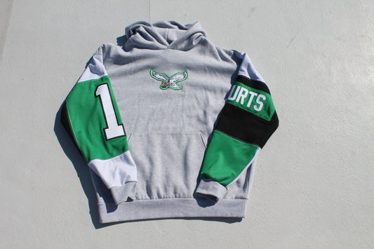 Eagles Hurts Jersey Patchwork Hoodie