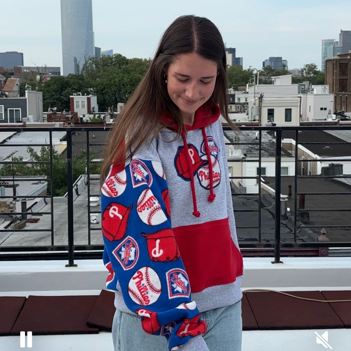 Phillies Reworked Blanket Hoodie