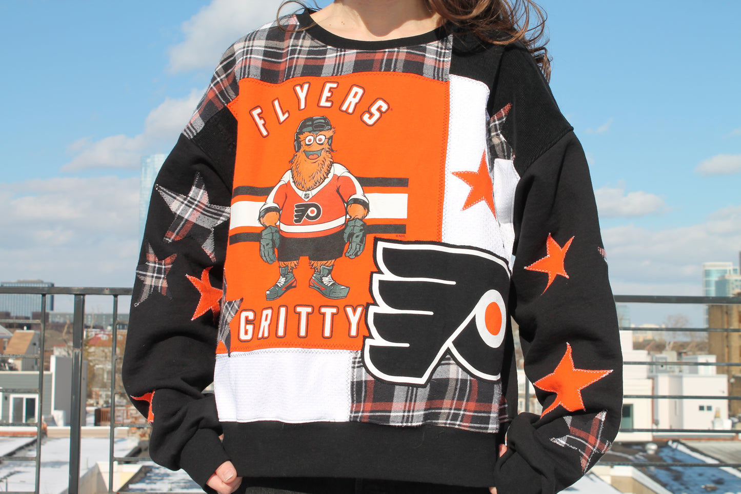 Flyers Gritty Patchwork Crew Neck