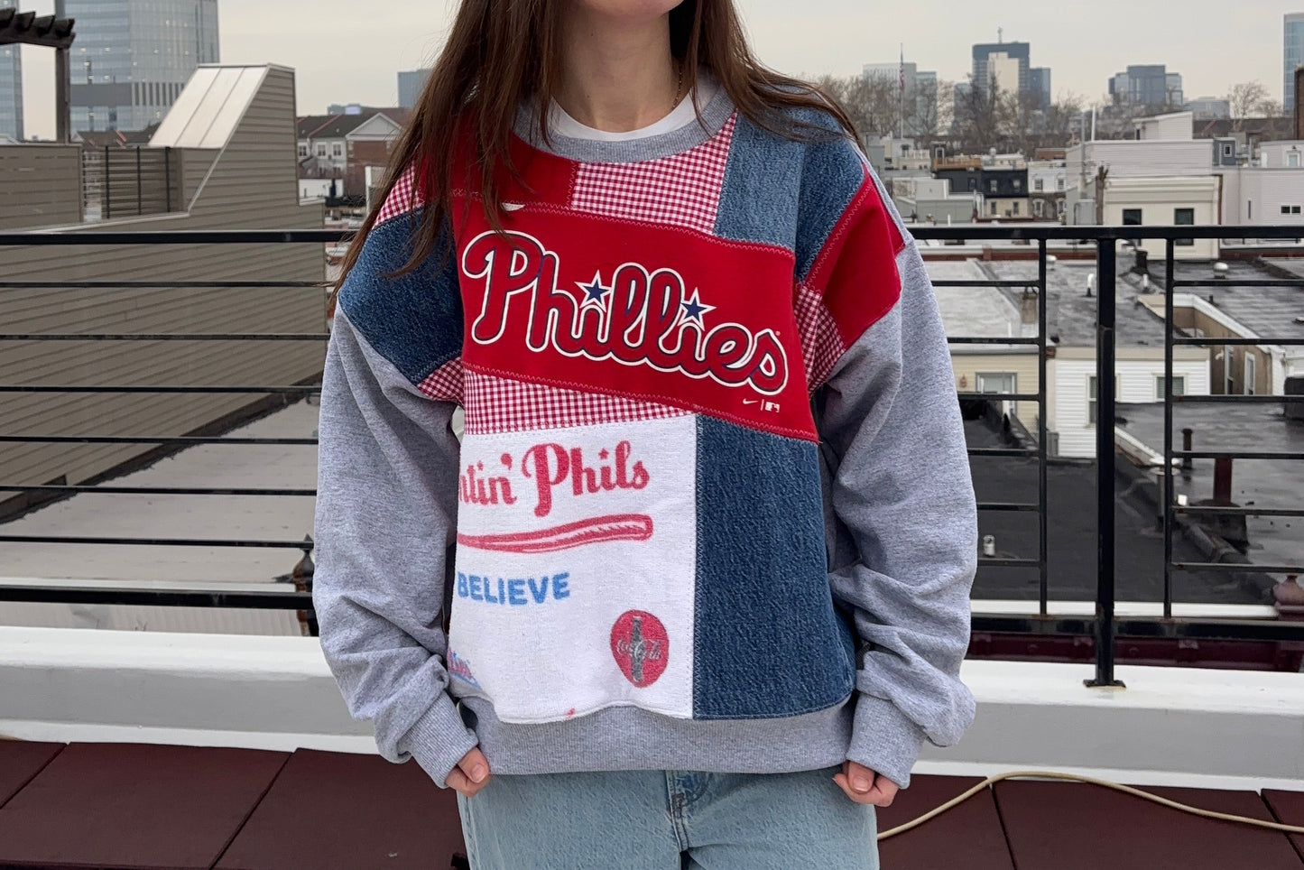 Phillies Rally Towel Patchwork Crew Neck