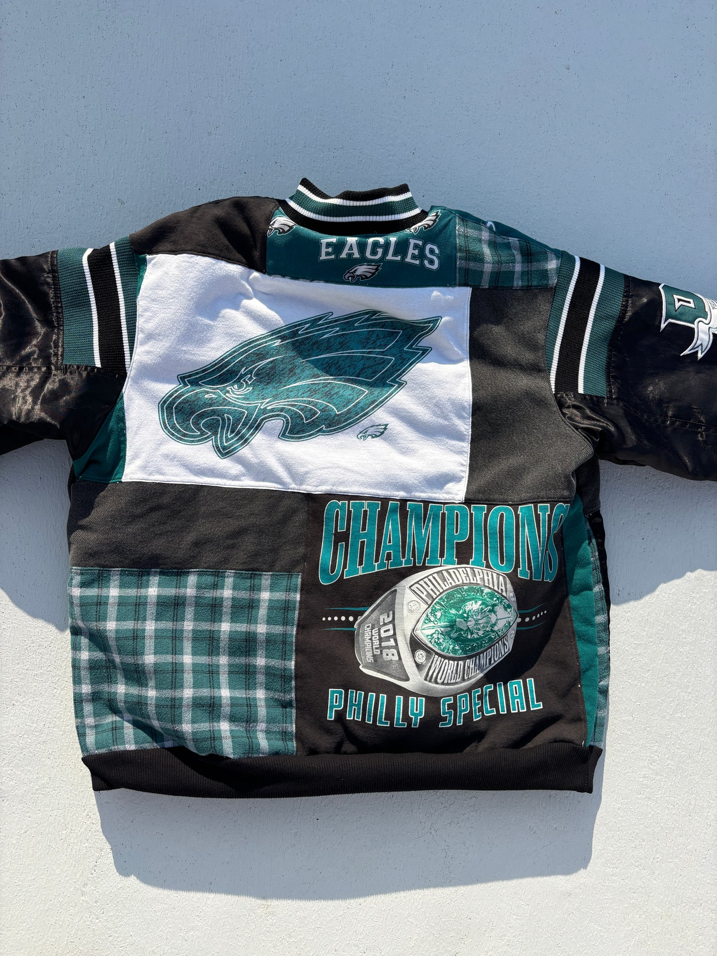 Philadelphia Eagles Patchwork Bomber Jacket