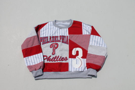 Phillies Harper Patchwork Crew Neck Sweatshirt