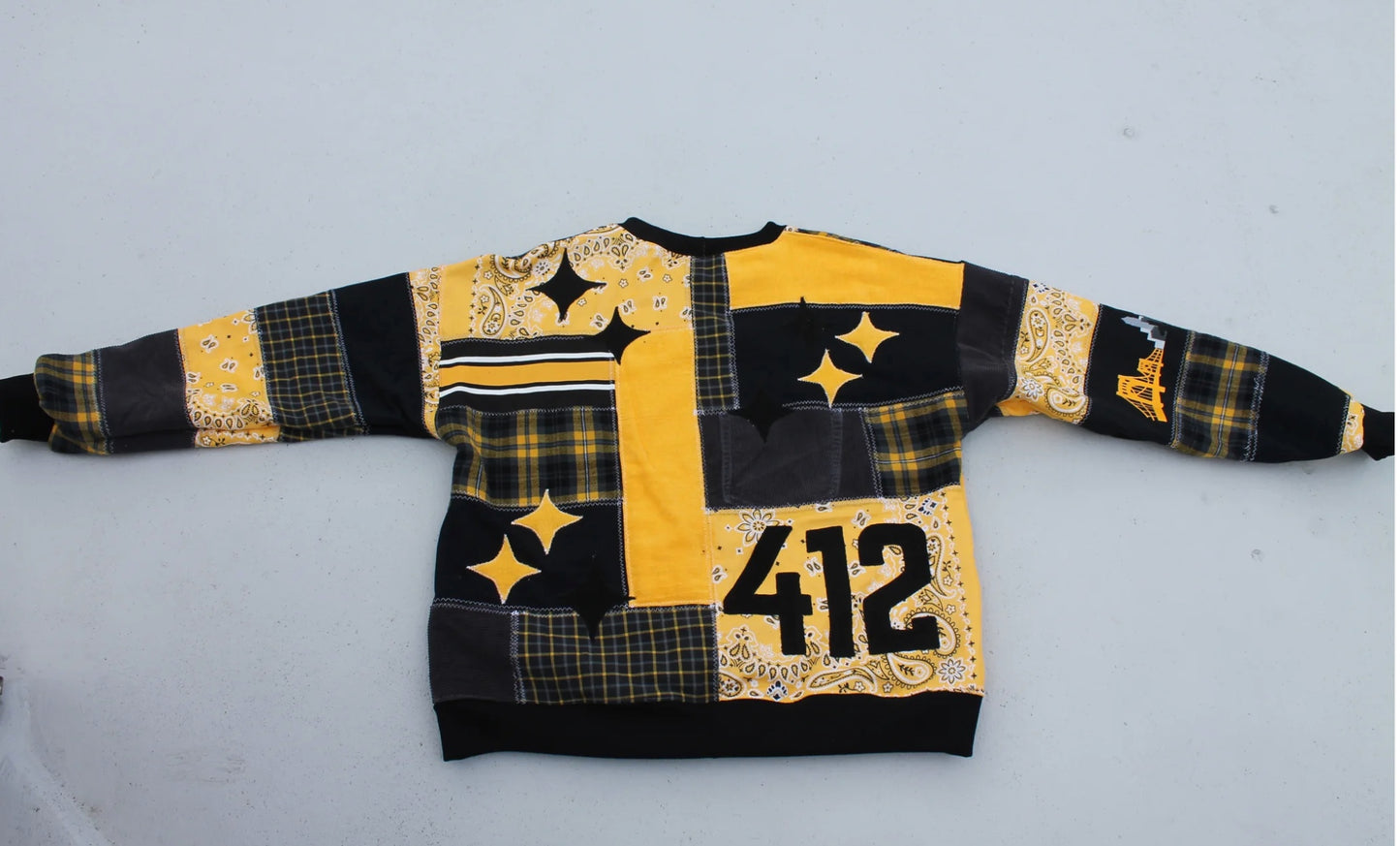 Custom Patchwork Crewneck Sweatshirt [Kids]