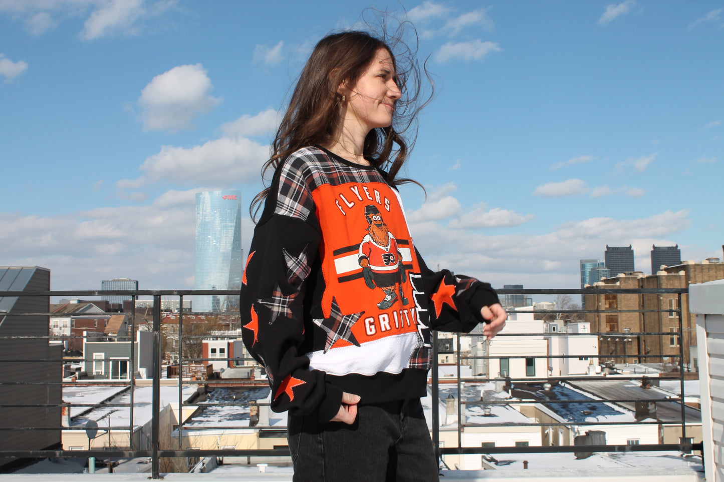 Flyers Gritty Patchwork Crew Neck