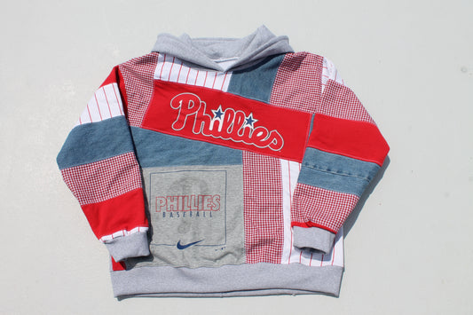 Phillies Patchwork Denim & Jersey Hoodie