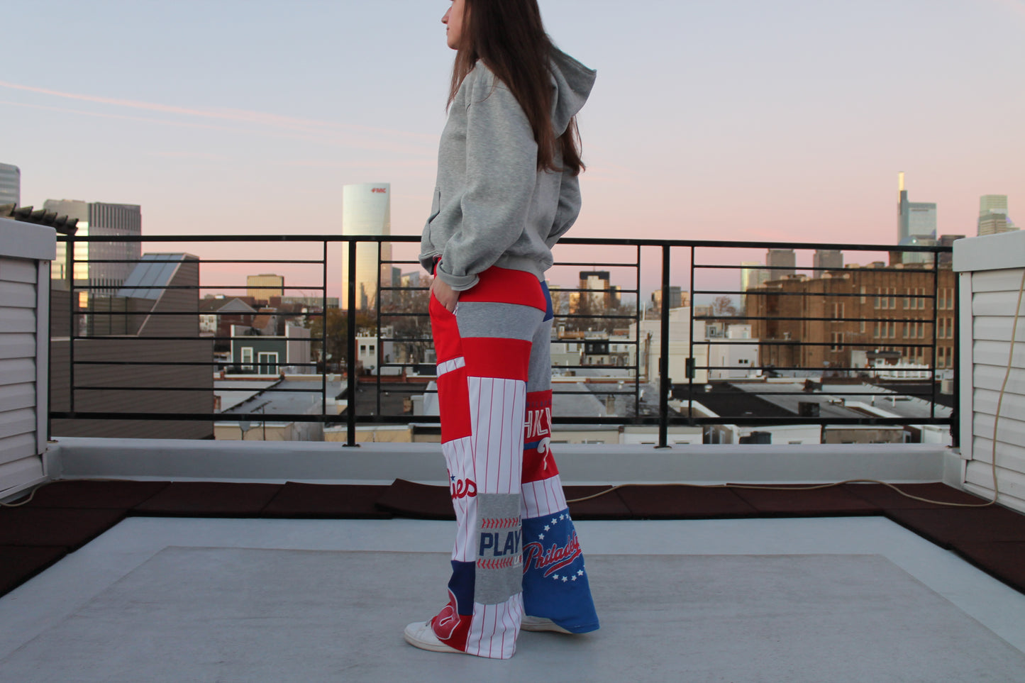 Phillies Jersey x T-shirt Patchwork Pants