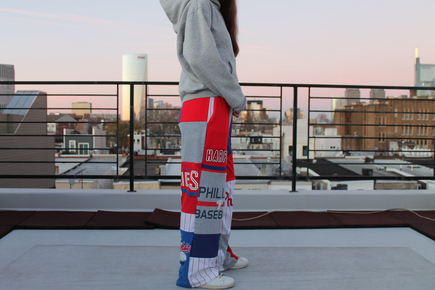 Phillies Jersey x T-shirt Patchwork Pants