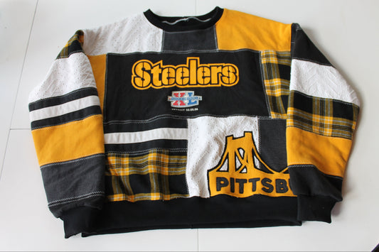 Steelers Bridge Patchwork Crew Neck