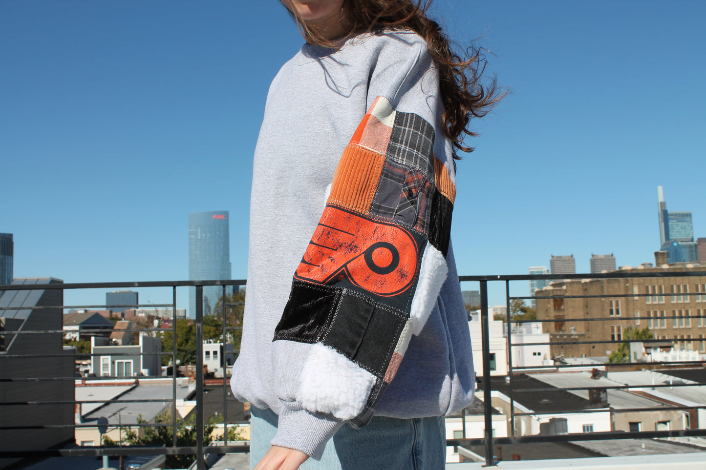 Flyers Patchwork Crew Neck