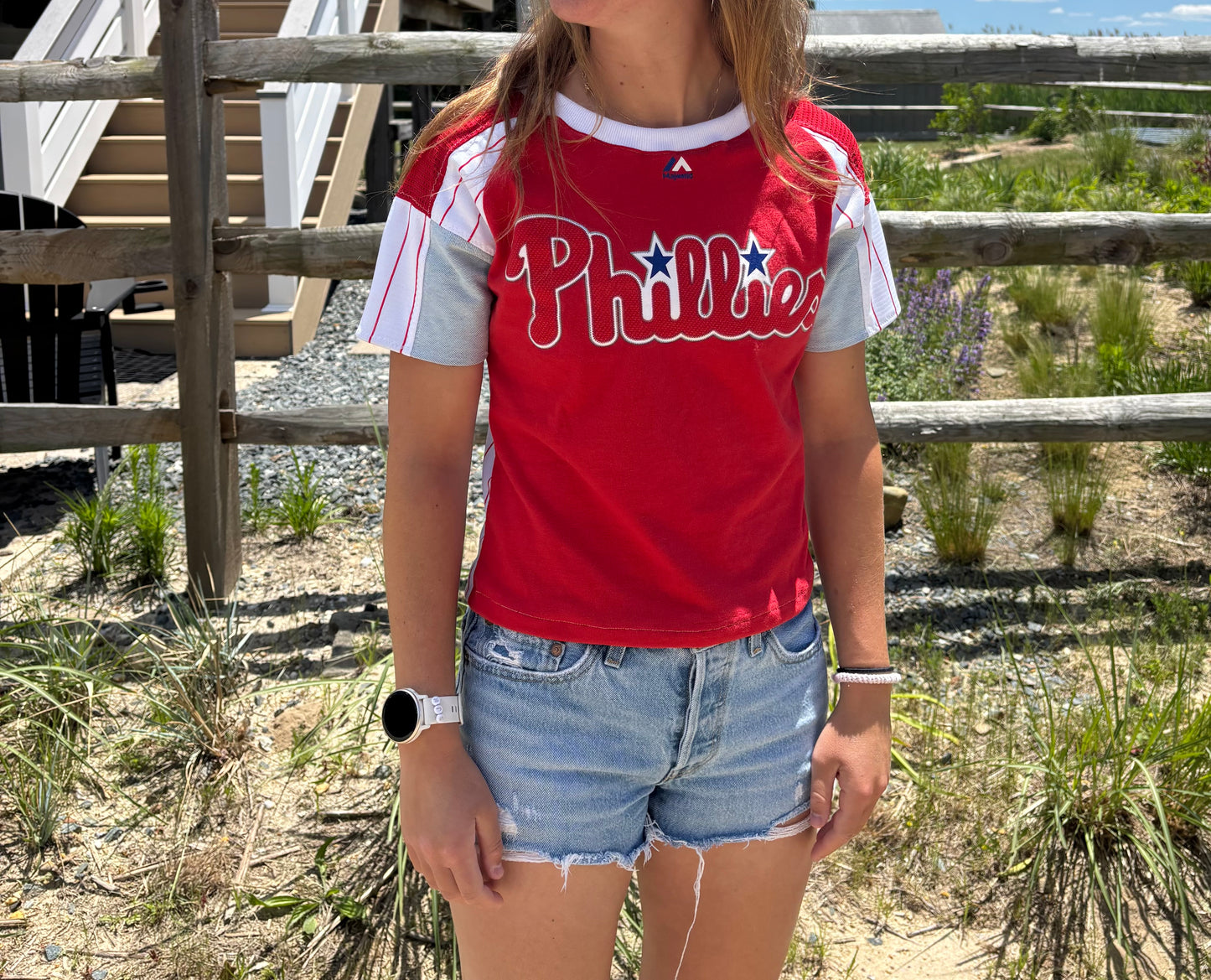 Phillies Patchwork Raglan Tee